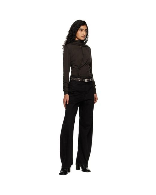 Lemaire Black Western Studs 30 Belt