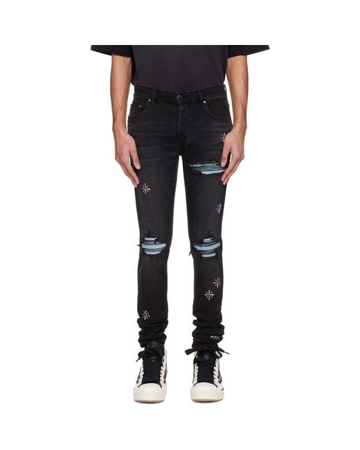 Amiri Black Stud Mx1 Jeans for men