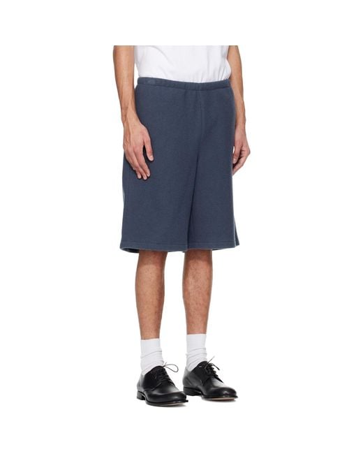 Rier Blue Fleece Shorts for men