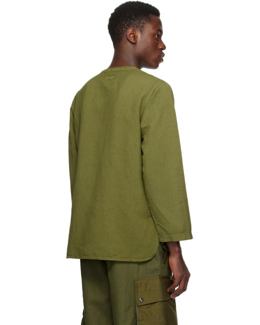 Maharishi Green Khaki Kurta Shirt for men