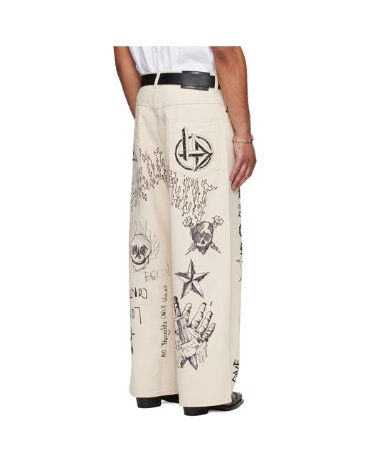 Lu'u Dan Natural Off- Collar Jeans for men
