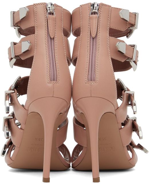 Paris Texas Brown Pink Ursula Heeled Sandals