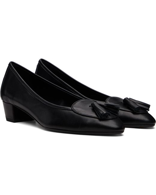 Aeyde Black Valentine Tassel Heels