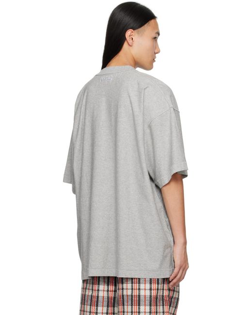 メンズ Vetements グレー Inside Out Tシャツ Gray