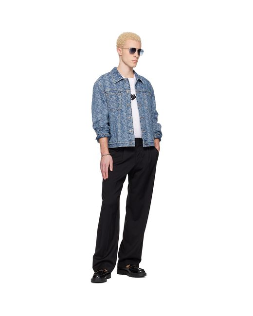 Lanvin Blue Lunar Year Jacquard Denim Jacket for men