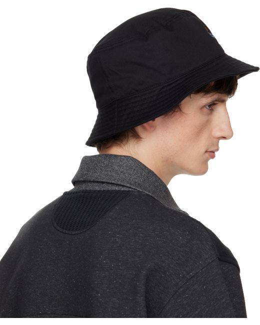 Vivienne Westwood Black Embroidered Logo Bucket Hat for men
