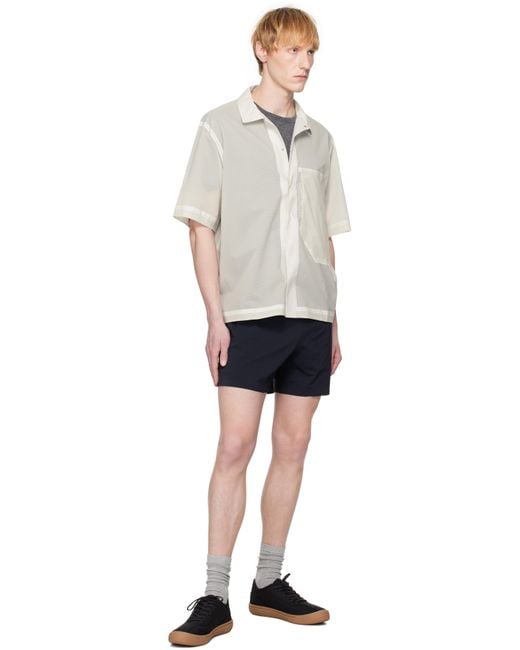 Veilance Blue Argand Shorts for men