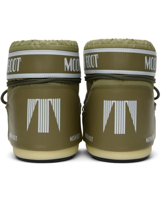 Moon Boot Green Khaki Low Icon Boots for men