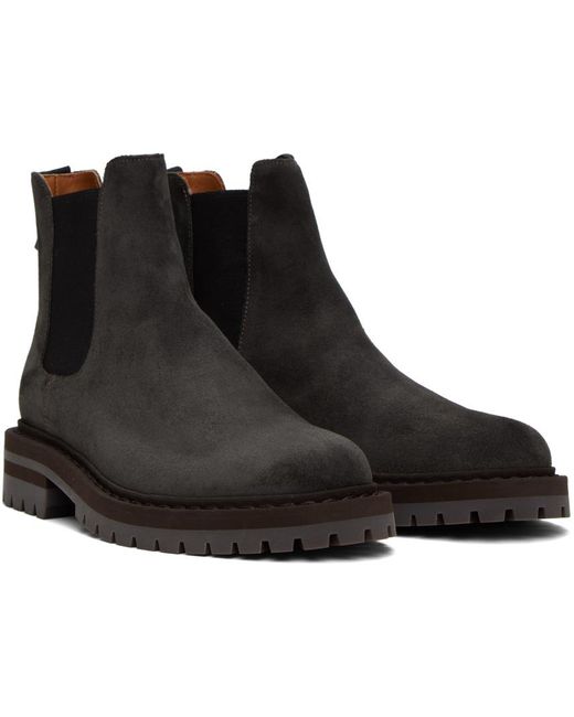 Common Projects Black Stamped Chelsea Boots for men