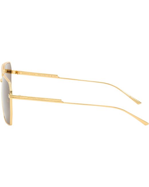 Bottega Veneta Black Classic Aviator Sunglasses