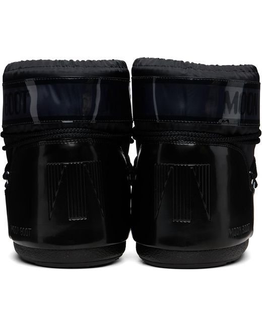 Moon Boot Black Icon Low Glance Satin Boots