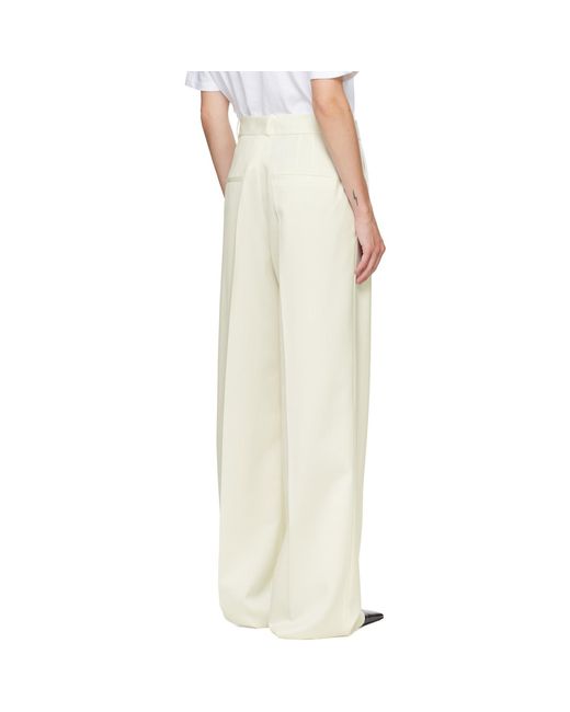 Rohe Natural Off- Mid-Waist Tailored Trousers