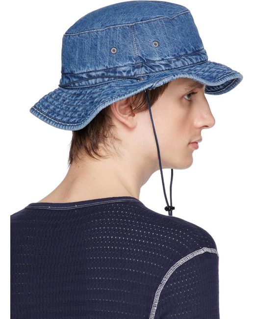 Our Legacy Blue Db Space Denim Bucket Hat for men