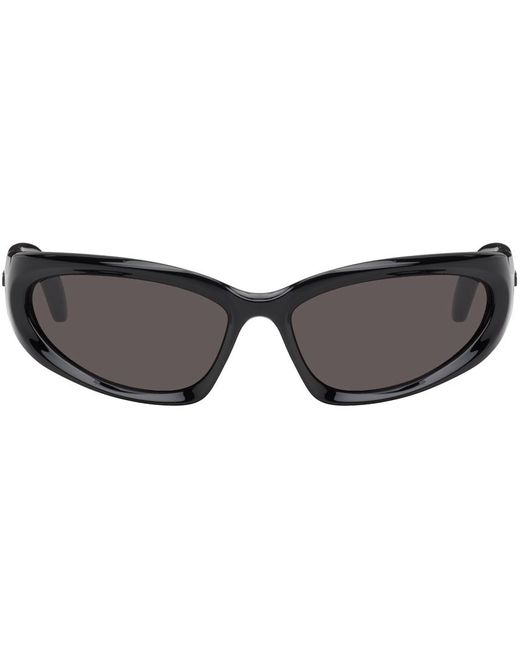 Balenciaga Black Swift Oval Sunglasses for men