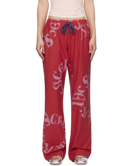 Pantalon de détente courier rouge SC103 en coloris Red
