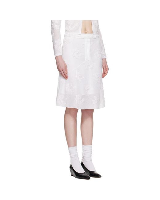 ShuShu/Tong Multicolor Threadwork Knit Midi Skirt