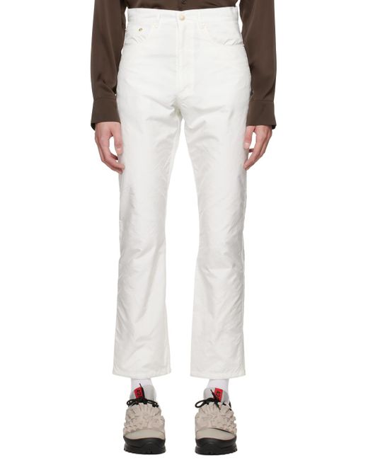 KANGHYUK White Ssense Exclusive Off- Airbag Trousers for men