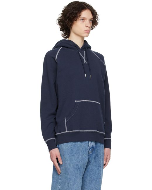 Pop Trading Co. Blue Contrast Hoodie for men