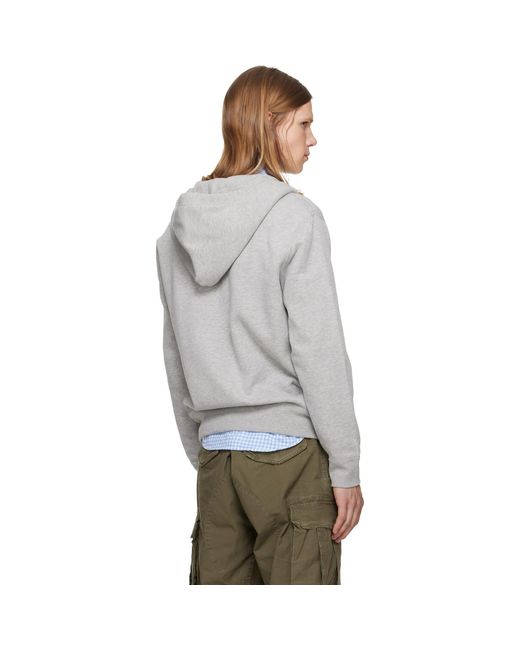 Polo Ralph Lauren Gray Polo Zip Hoodie for men