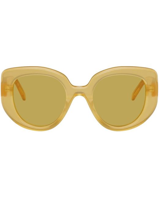 Loewe Black Yellow Butterfly Sunglasses