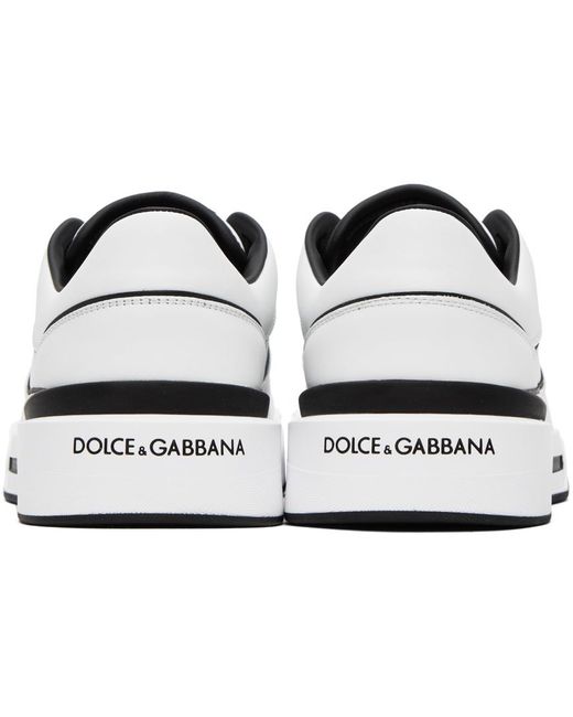 メンズ Dolce & Gabbana ホワイト& New Roma スニーカー Black