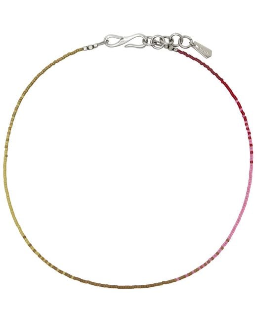 Paul Smith Metallic Beaded Necklace for men