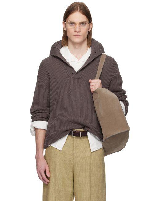 メンズ Our Legacy ブラウン Navigator ニットポロシャツ Brown