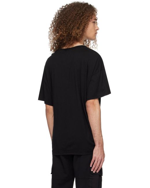 Les Tien Black Oversized T-shirt for men