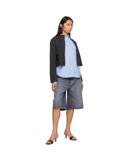 mfpen Black Cropped Leisure Zip Up Sweater