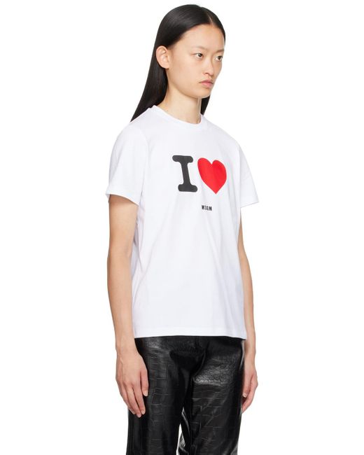 MSGM White Heart T-shirt