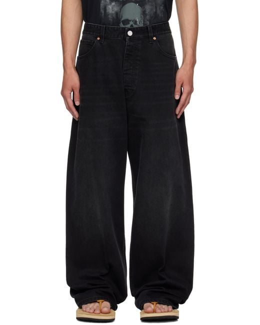 Vetements Black Painted Anarchy Reworked Jeans for men