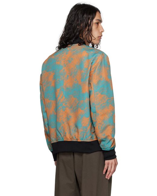 PS by Paul Smith Black Blue & Orange Graphic Bomber Jacket for men