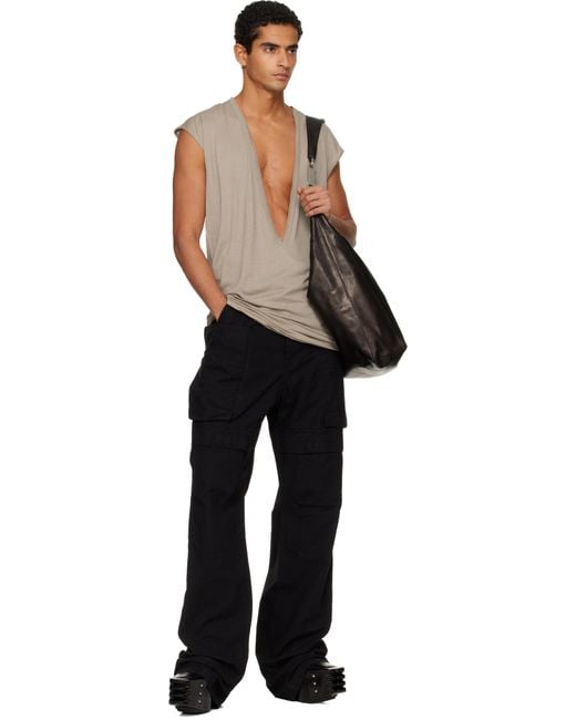 Rick Owens Black Taupe Concordians Dylan T-Shirt for men