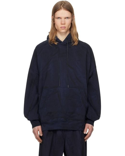 Juun.J Blue New Dyeing Hoodie for men