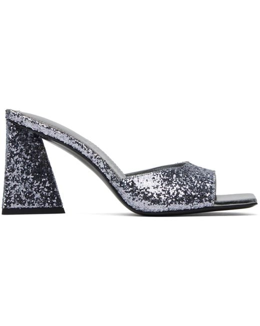 The Attico Black Mini Devon Mules