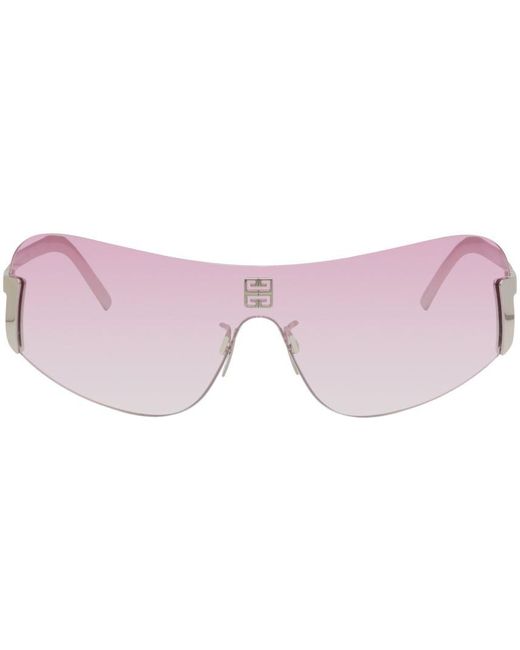 Givenchy Pink Rimless Mask Sunglasses