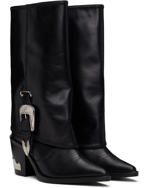 Toga Black Western Style Boots