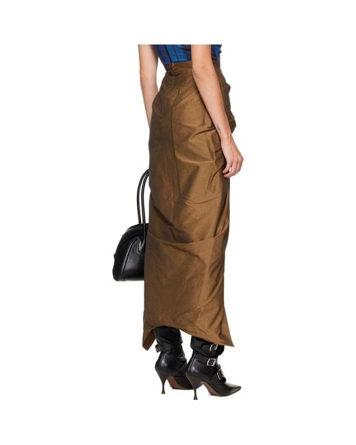 Vivienne Westwood Brown Long Panther Maxi Skirt