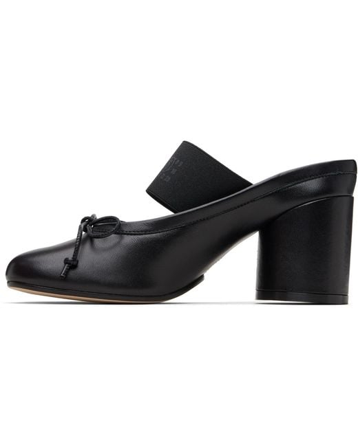 MM6 by Maison Margiela Black Anatomic Numeric Sandal Heels