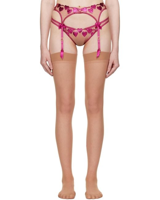 Agent Provocateur Red Liliya Garter Belt