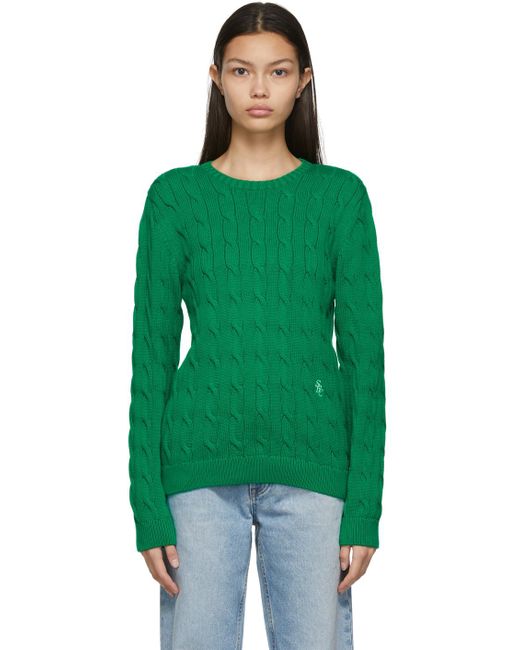 Sporty & Rich Green Ashley Sweater