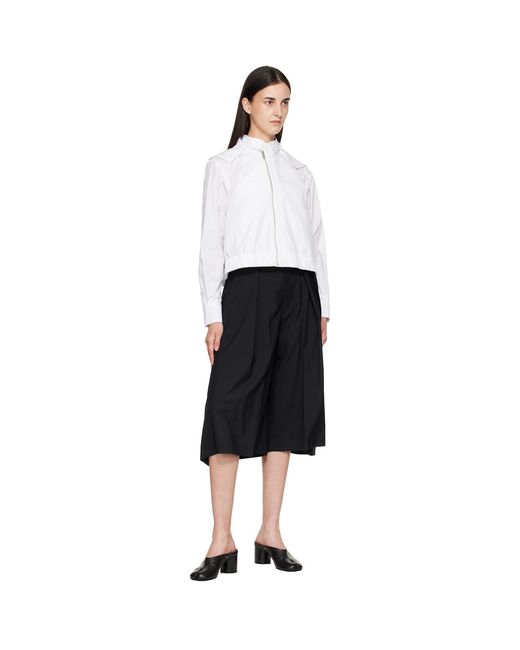 Sacai White Poplin Hoodie