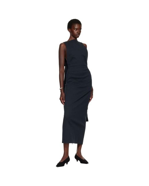 Issey Miyake Blue Allow Maxi Dress