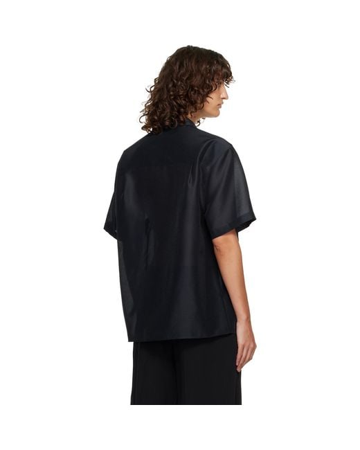 LE17SEPTEMBRE Black Sheer Structured Shirt