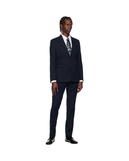 Dries Van Noten Black Printed Silk Tie for men
