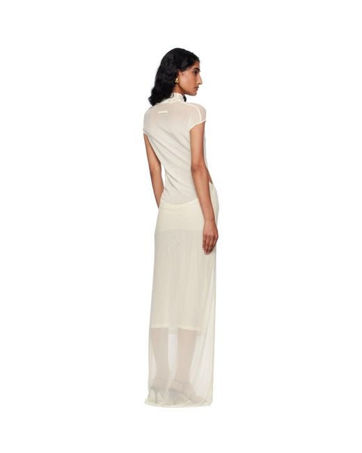 Jean Paul Gaultier Black Off- Sleeveless Flock Maxi Dress