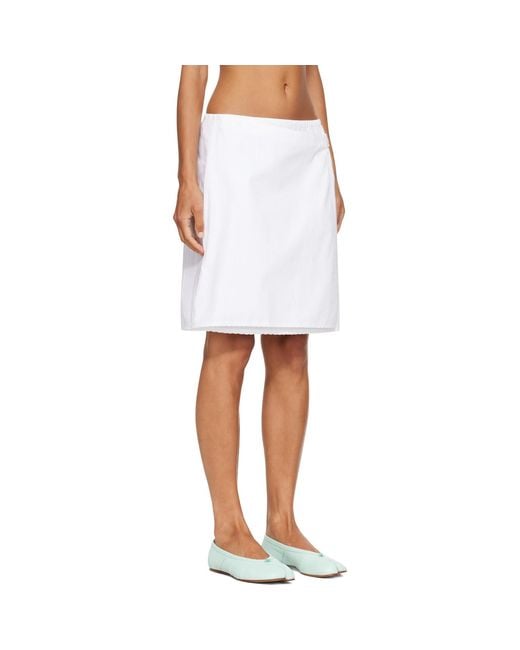 Fruity Booty White Apron Midi Skirt
