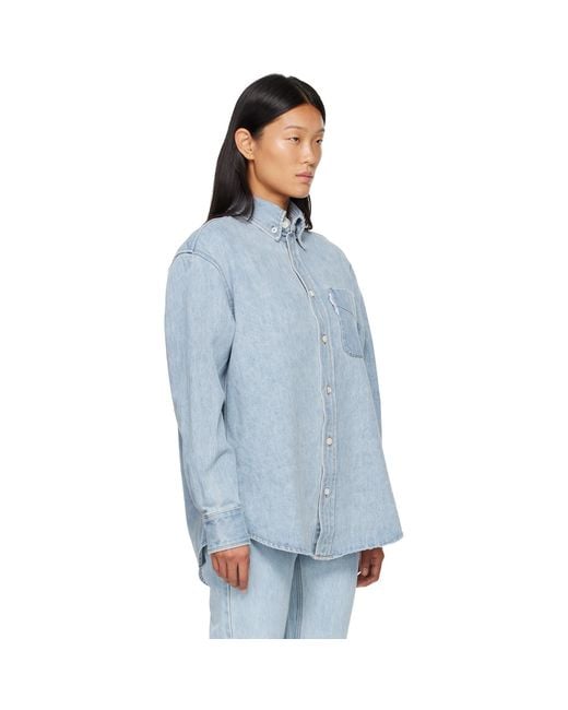 HOMMEGIRLS Blue Jeans Denim Shirt