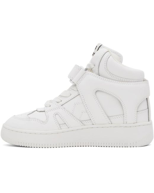 Isabel Marant White Brooklee Leather Trainers