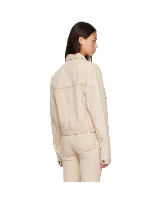Khaite Natural Tomer Collared Denim Jacket